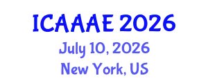 International Conference on Aeronautical and Aerospace Engineering (ICAAAE) July 10, 2026 - New York, United States