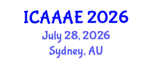 International Conference on Aeronautical and Aerospace Engineering (ICAAAE) July 28, 2026 - Sydney, Australia