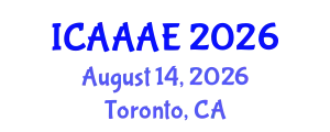 International Conference on Aeronautical and Aerospace Engineering (ICAAAE) August 14, 2026 - Toronto, Canada