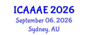 International Conference on Aeronautical and Aerospace Engineering (ICAAAE) September 06, 2026 - Sydney, Australia