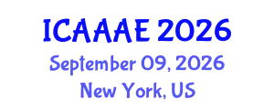 International Conference on Aeronautical and Aerospace Engineering (ICAAAE) September 09, 2026 - New York, United States