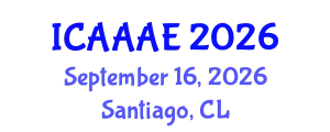 International Conference on Aeronautical and Aerospace Engineering (ICAAAE) September 16, 2026 - Santiago, Chile