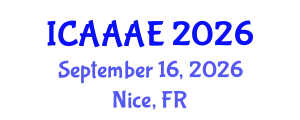 International Conference on Aeronautical and Aerospace Engineering (ICAAAE) September 16, 2026 - Nice, France