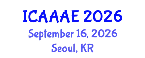 International Conference on Aeronautical and Aerospace Engineering (ICAAAE) September 16, 2026 - Seoul, Republic of Korea