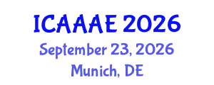 International Conference on Aeronautical and Aerospace Engineering (ICAAAE) September 23, 2026 - Munich, Germany