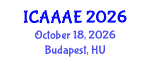 International Conference on Aeronautical and Aerospace Engineering (ICAAAE) October 18, 2026 - Budapest, Hungary