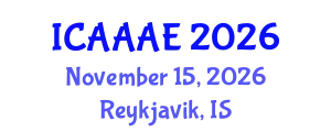 International Conference on Aeronautical and Aerospace Engineering (ICAAAE) November 15, 2026 - Reykjavik, Iceland