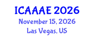 International Conference on Aeronautical and Aerospace Engineering (ICAAAE) November 15, 2026 - Las Vegas, United States