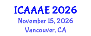 International Conference on Aeronautical and Aerospace Engineering (ICAAAE) November 15, 2026 - Vancouver, Canada