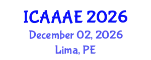 International Conference on Aeronautical and Aerospace Engineering (ICAAAE) December 02, 2026 - Lima, Peru