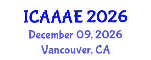 International Conference on Aeronautical and Aerospace Engineering (ICAAAE) December 09, 2026 - Vancouver, Canada