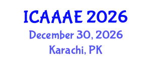 International Conference on Aeronautical and Aerospace Engineering (ICAAAE) December 30, 2026 - Karachi, Pakistan