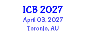 International Conference on Bioethics (ICB) April 03, 2027 - Toronto, Australia