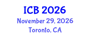 International Conference on Bioethics (ICB) November 29, 2026 - Toronto, Canada