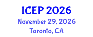 International Conference on Environment Protection (ICEP) November 29, 2026 - Toronto, Canada