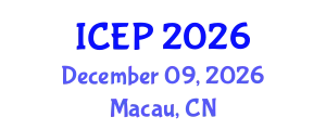 International Conference on Environment Protection (ICEP) December 09, 2026 - Macau, China