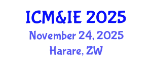 International Conference on Mechanical & Industrial Engineering November 24, 2025 - Harare, Zimbabwe