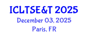 International Conference on Latest Trends in Science, Engineering & Technology December 03, 2025 - Paris, France
