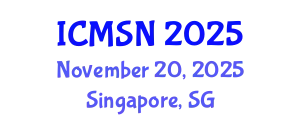 International Congress on Materials Science and Nanotechnology November 20, 2025 - Singapore, Singapore