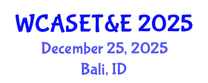 World Congress on Advances in Science, Engineering, Technology & Education December 25, 2025 - Bali, Indonesia