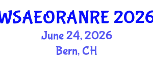 World Summit and Expo on Renewable and Non-Renewable Energy June 24, 2026 - Bern, Switzerland