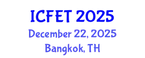 International Conference on Futuristic Engineering Technologies December 22, 2025 - Bangkok, Thailand