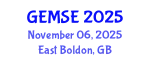 Global Event on Materials Science and Engineering November 06, 2025 - East Boldon, United Kingdom