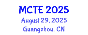 International Conference on Mechatronics and Computer Technology Engineering (MCTE) August 29, 2025 - Guangzhou, China