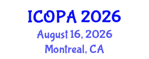 International Congress of Parasitology (ICOPA) August 16, 2026 - Montreal, Canada
