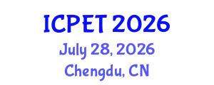 International Conference on Power and Energy Technology (ICPET) July 28, 2026 - Chengdu, China