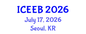 International Conference on Environment, Energy and Biotechnology (ICEEB) July 17, 2026 - Seoul, Republic of Korea