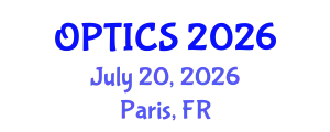 Global Summit on Optics, Photonics and Laser Technologies (OPTICS) July 20, 2026 - Paris, France