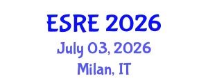 International Conference on Environmental Sciences and Renewable Energy (ESRE) July 03, 2026 - Milan, Italy
