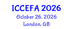 International Conference on Civil Engineering Fundamentals and Applications (ICCEFA) October 26, 2026 - London, United Kingdom