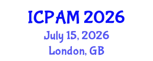 International Conference on Pure and Applied Mathematics (ICPAM) July 15, 2026 - London, United Kingdom