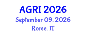 Global Conference on Agriculture and Horticulture (AGRI) September 09, 2026 - Rome, Italy