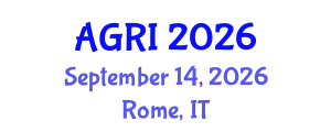 Global Conference on Agriculture and Horticulture (AGRI) September 14, 2026 - Rome, Italy