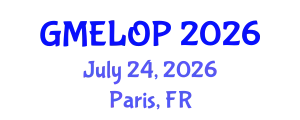 Global Meet & Exhibition on Lasers, Optics & Photonics (GMELOP) July 24, 2026 - Paris, France