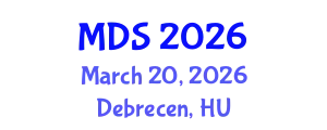 International Conference on Mechanical Design and Simulation (MDS) March 20, 2026 - Debrecen, Hungary