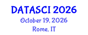 Global Summit on  Data Science and Cloud Computing (DATASCI) October 19, 2026 - Rome, Italy