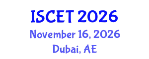 International Summit on Chemistry & Emerging Technologies (ISCET) November 16, 2026 - Dubai, United Arab Emirates
