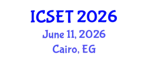 International Conference on Science, Engineering & Technology (ICSET) June 11, 2026 - Cairo, Egypt