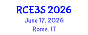 International Conference on Chemical Engineering, Energy & Environmental Sustainability (RCE3S) June 17, 2026 - Rome, Italy