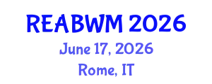 World Congress on Ecological Agriculture, Biodiversity & Waste Management (REABWM) June 17, 2026 - Rome, Italy