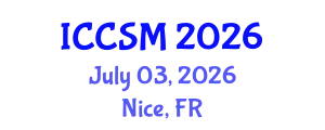 International Conference on Computer, Software and Modeling (ICCSM) July 03, 2026 - Nice, France