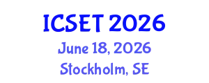 International Conference on Science, Engineering & Technology (ICSET) June 18, 2026 - Stockholm, Sweden
