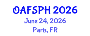 World Congress on Organic Agriculture, Food Security & Public Health (OAFSPH) June 24, 2026 - Paris, France