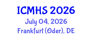 International Conference on Medical & Health Science (ICMHS) July 04, 2026 - Frankfurt (Oder), Germany