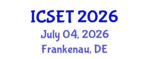 International Conference on Science, Engineering & Technology (ICSET) July 04, 2026 - Frankenau, Germany