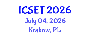 International Conference on Science, Engineering & Technology (ICSET) July 04, 2026 - Krakow, Poland